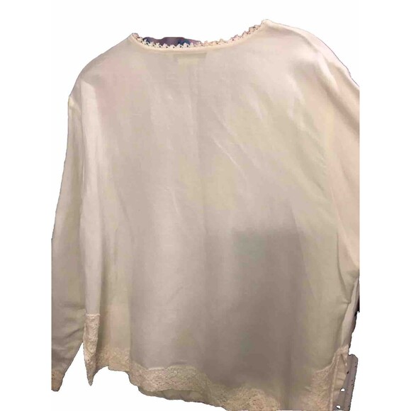 UNIFORM John Paul Richard Linen Blend Tunic Size L Off White Beige Boho Chic - Picture 3 of 7